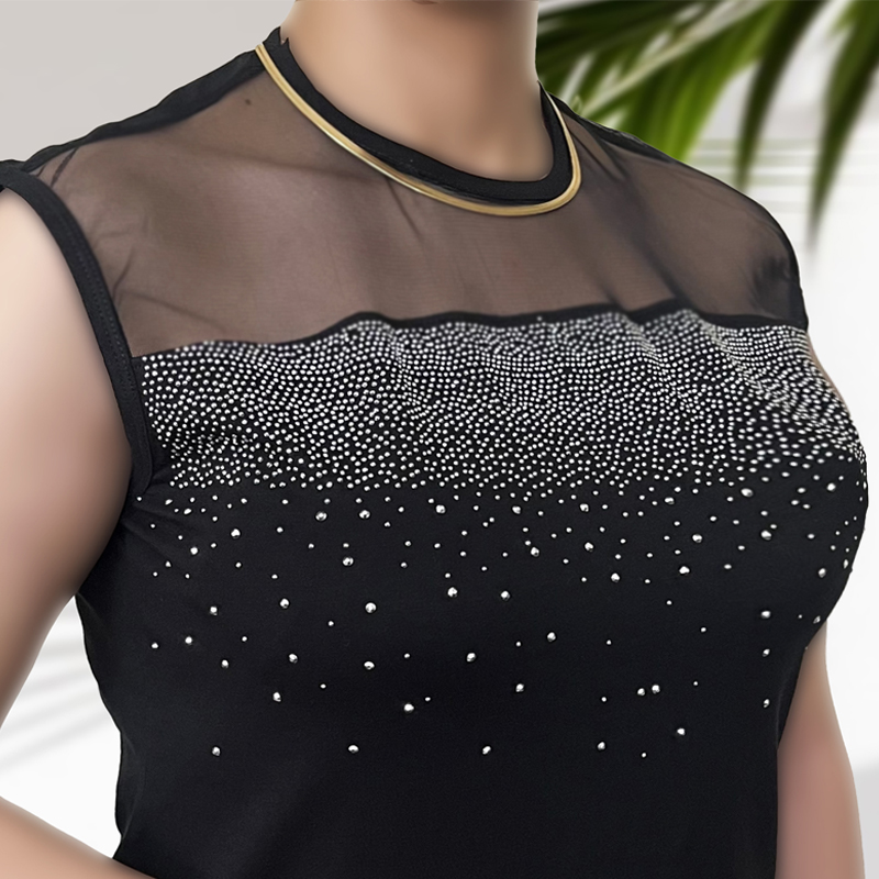 تاپ مجلسی یقه توری